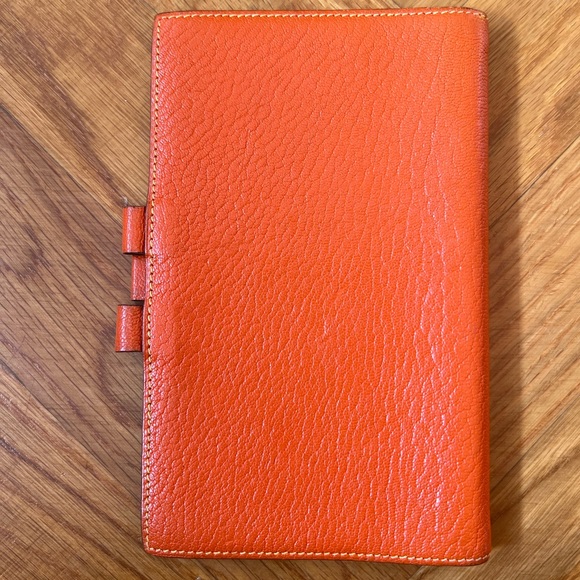 Hermes Orange Leather Yellow Interior Agenda Note Cover - Picture 2 of 13